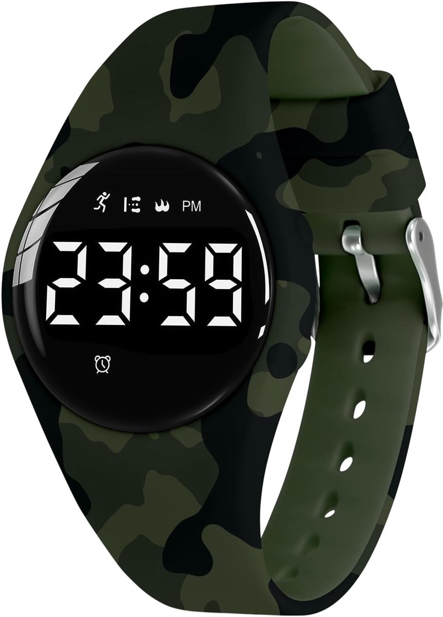 Digitaal horloge voor kinderen - siliconen armband - stappenteller en stopwatch - ideaal voor sportactiviteiten - SnelShoppen