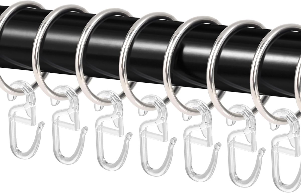 Gordijnringen set 40pcs - 50mm - met haakjes - ideaal voor raamdecoratie - SnelShoppen