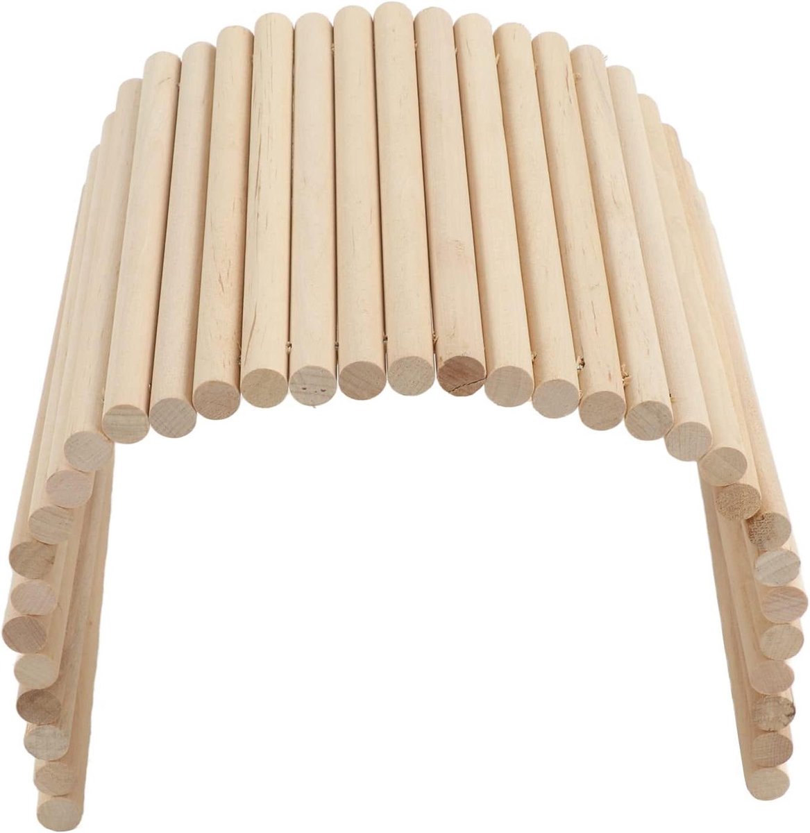 Houten Hamsterbrug - Speelbrug Kleine Dieren - Huisdieren Trainen - Opvouwbaar Ontwerp - 20 x 40 cm - Natuurlijk Hout