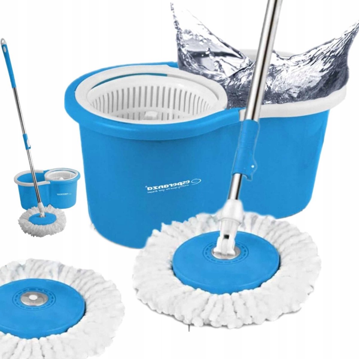 Perfect Clean 360° Roterende Mopset met Emmer - 3-delig