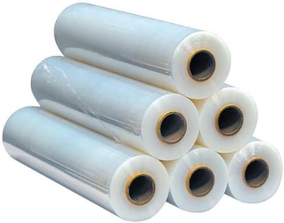 Stretch film 6 rollen - 23 μm - transparant - ideale bescherming tijdens verhuizen - ShopVlot