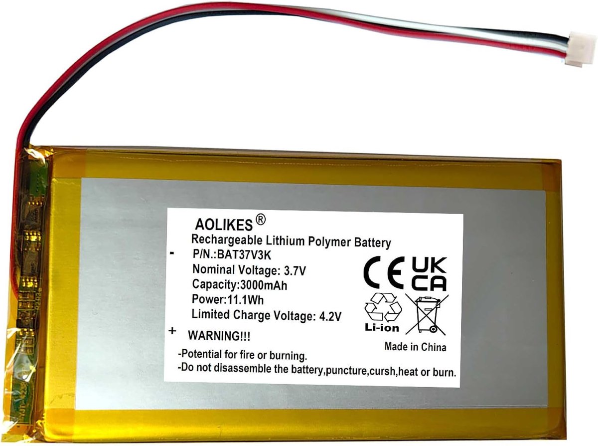 Vervangende batterij 3000mAh 3.7V - Li-Polymer - Geschikt voor Redragon K686/K685/K585 PRO - ShopVlot