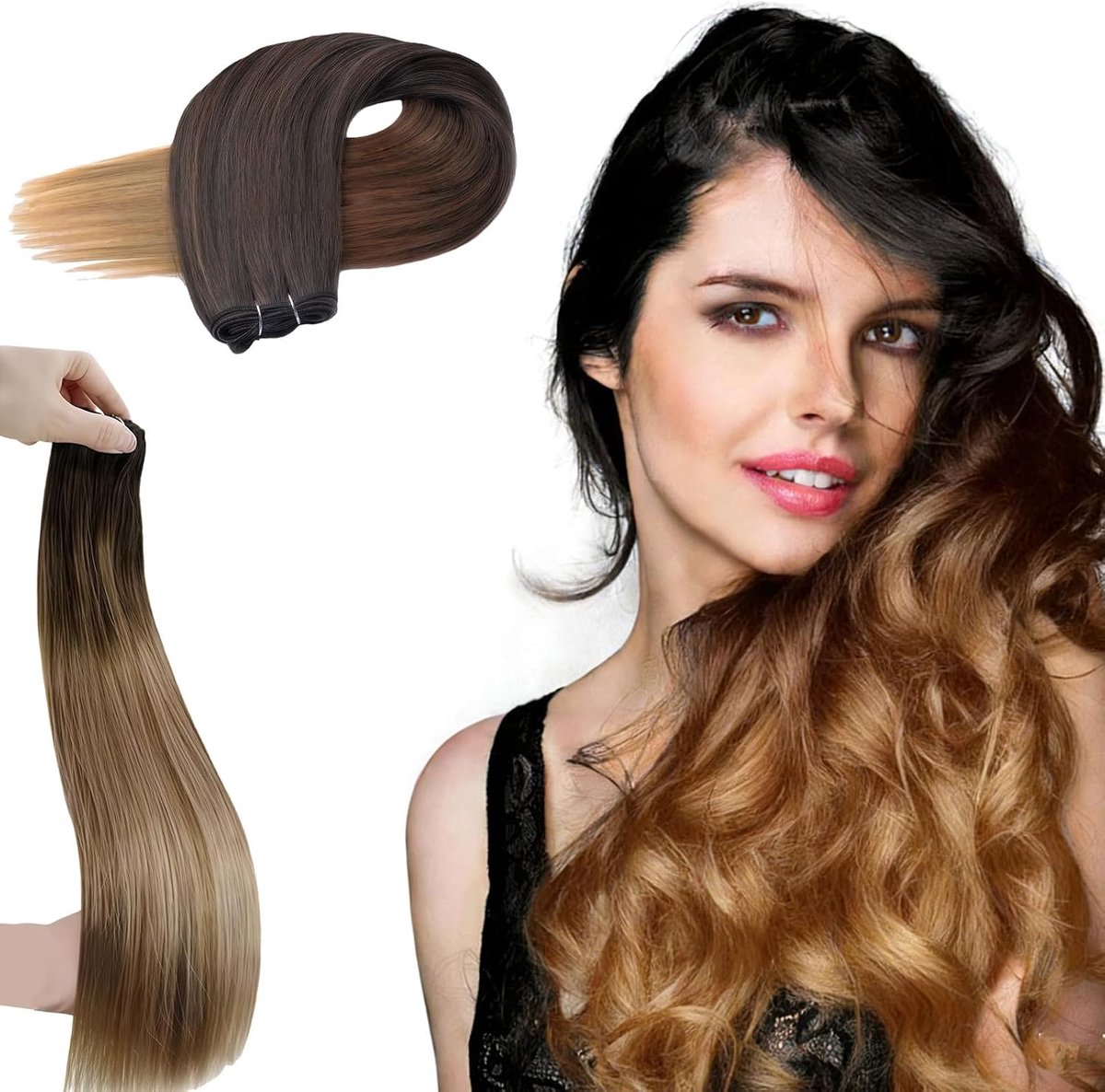 Haarextensions 26 Inch - Echte Haar Weaves - Warmtebestendig - Ideaal voor DIY styling - ShopVlot