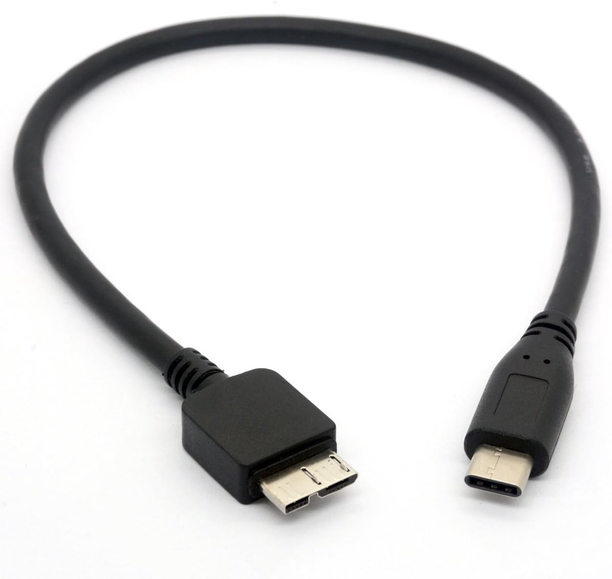 USB C naar Micro USB Kabel 30cm - USB 3.1 Type C - Voor externe harde schijven - Snelle gegevensoverdracht - ShopVlot