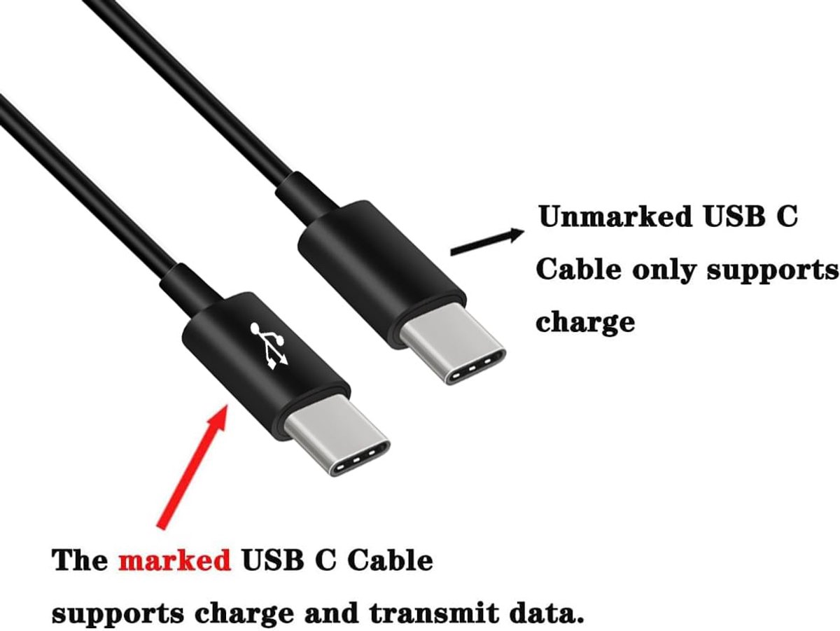 USB C Multi-Oplaadkabel 1m - 2-in-1 Type C - Twee identieke aansluitingen - Gelijktijdig opladen van drie apparaten - ShopVlot