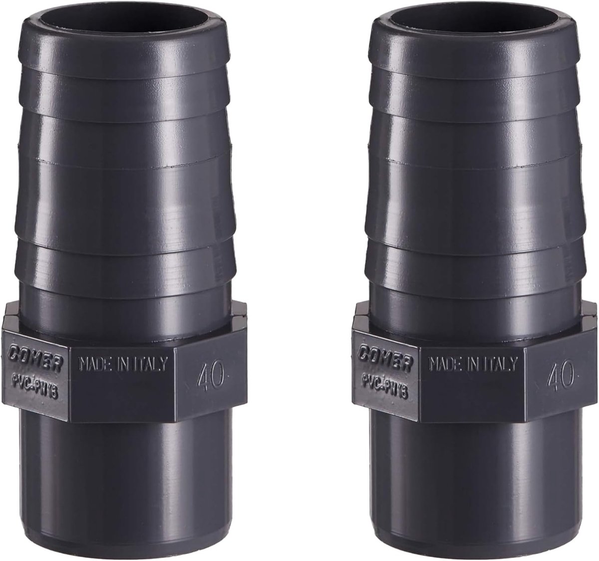 PVC slangdoorvoer 40 mm - grijze PVC-U - 16 bar werkdruk - ideaal voor zwembadconstructie - ShopVlot