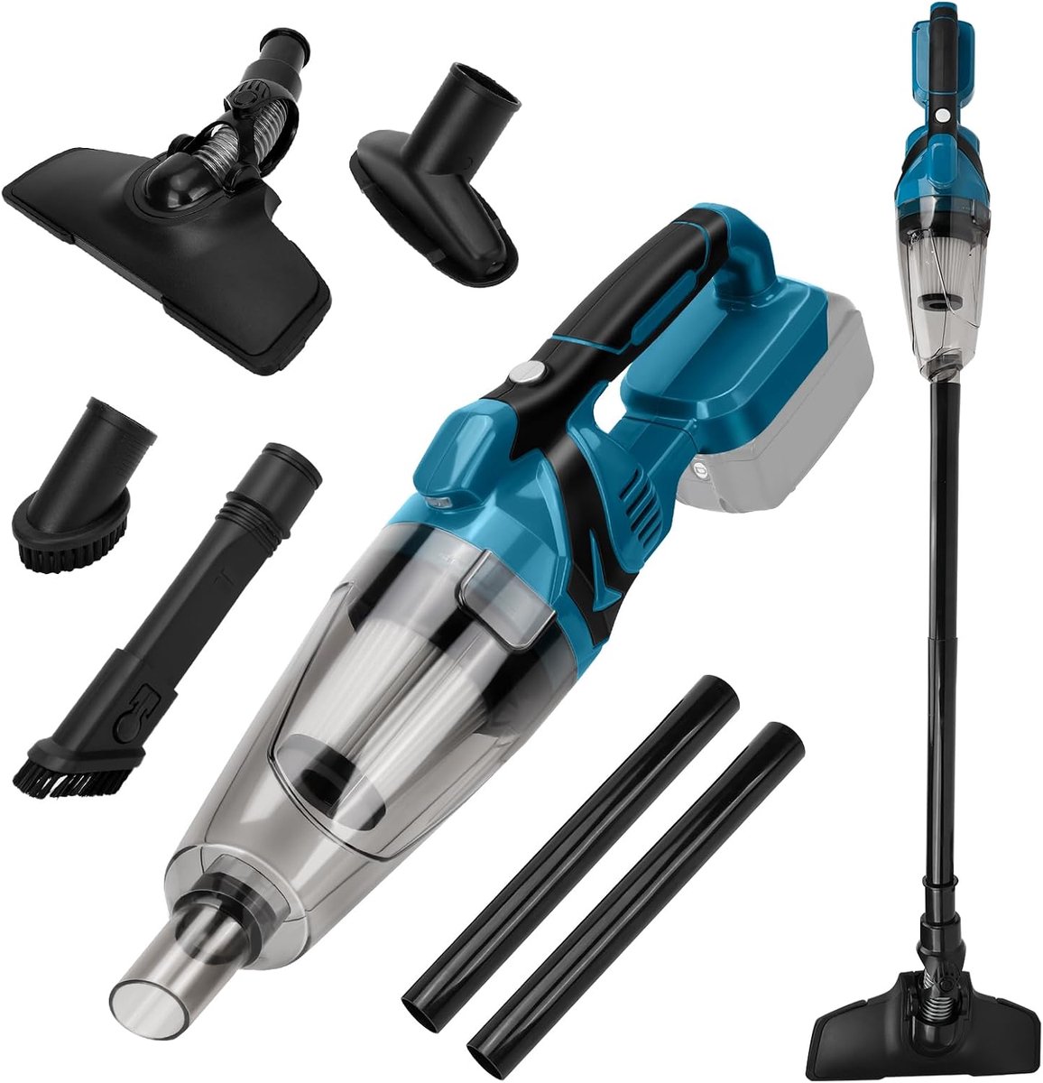 Draadloze Handstofzuiger 10 kPa - Geschikt voor Makita 18 V Accu - 2-in-1 met Meubel- en Vloernozzles - ShopVlot