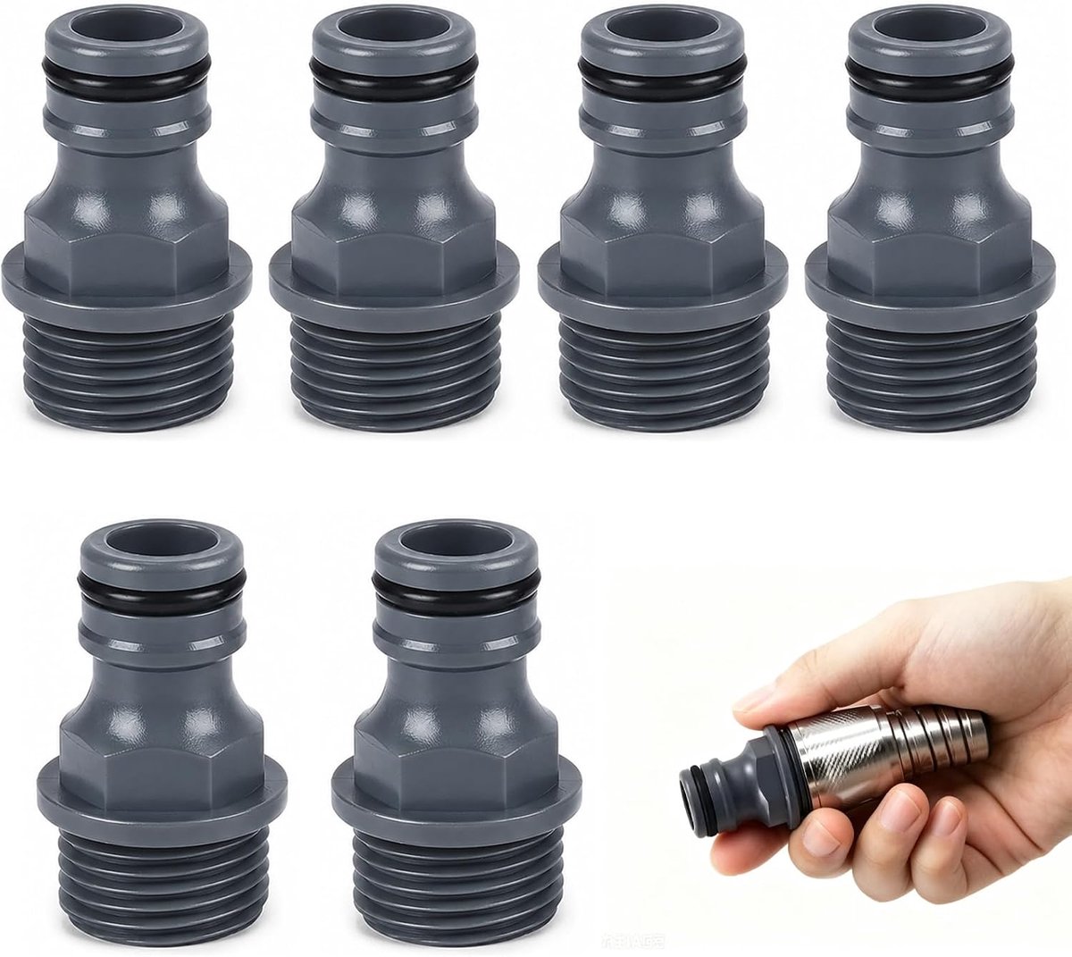 Tuinslang snelkoppeling 1/2 inch - robuuste ABS slangaansluiting - voorkomt lekkage - ideaal voor tuinirrigatie - ShopVlot