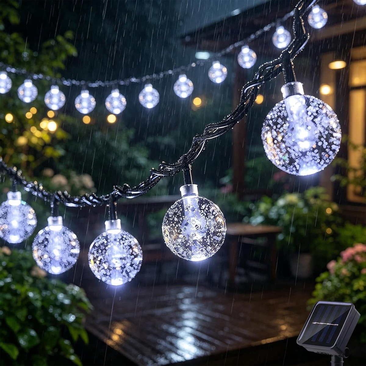 Solar Fairy Lights 60 LED - Crystal Ball - IP65 Waterproof - Sfeervolle tuinverlichting - ShopVlot