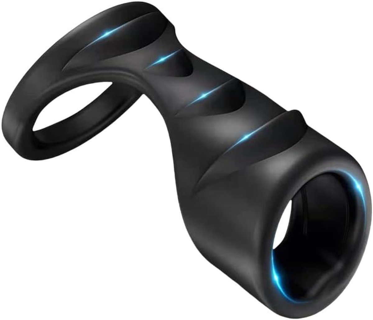Fitness trainingsring - lange zwarte silicone - flexibele bescherming - verbetert uithoudingsvermogen - ShopVlot