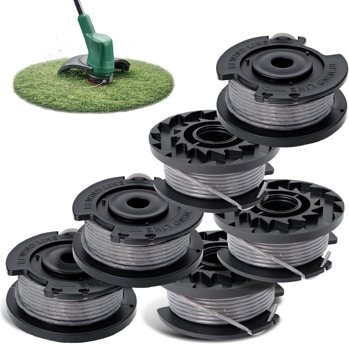 Graskantafsnijders spoel & draad - Set van 6 - Compatibel met Bosch EasyGrassCut - Voor een nette tuin - ShopVlot