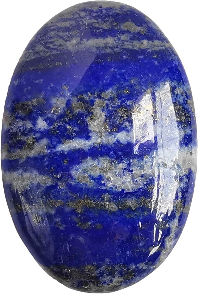 Zorgstenen Lapis Lazuli - Ovaal palmsteen - Massage en energie - Helende kristal voor ontspanning - ShopVlot