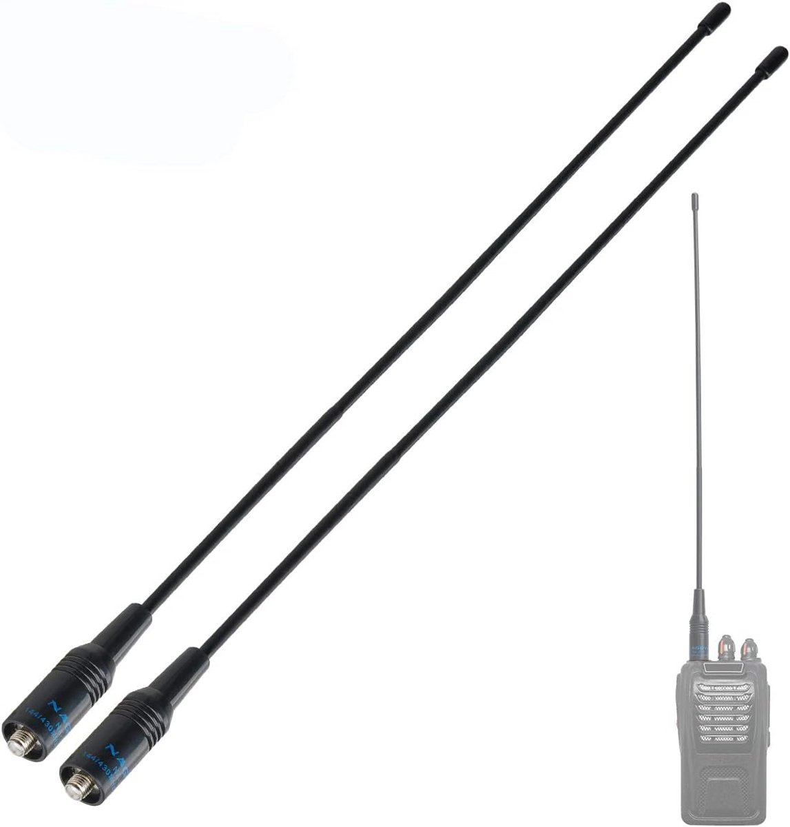 Antenne 15 inch Dual Band UV VHF/UHF - 2-pack flexibele antennes - 144/430MHz ontvangst - ideaal voor draagbare radio's - ShopVlot