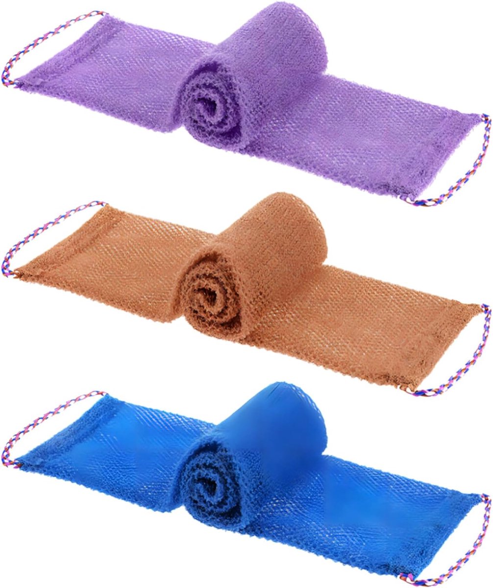 Afrikaans douchenet 3 stuks - Djampe handschoenen - Peeling en lichaamsverzorging - Perfect voor dagelijks gebruik - ShopVlot