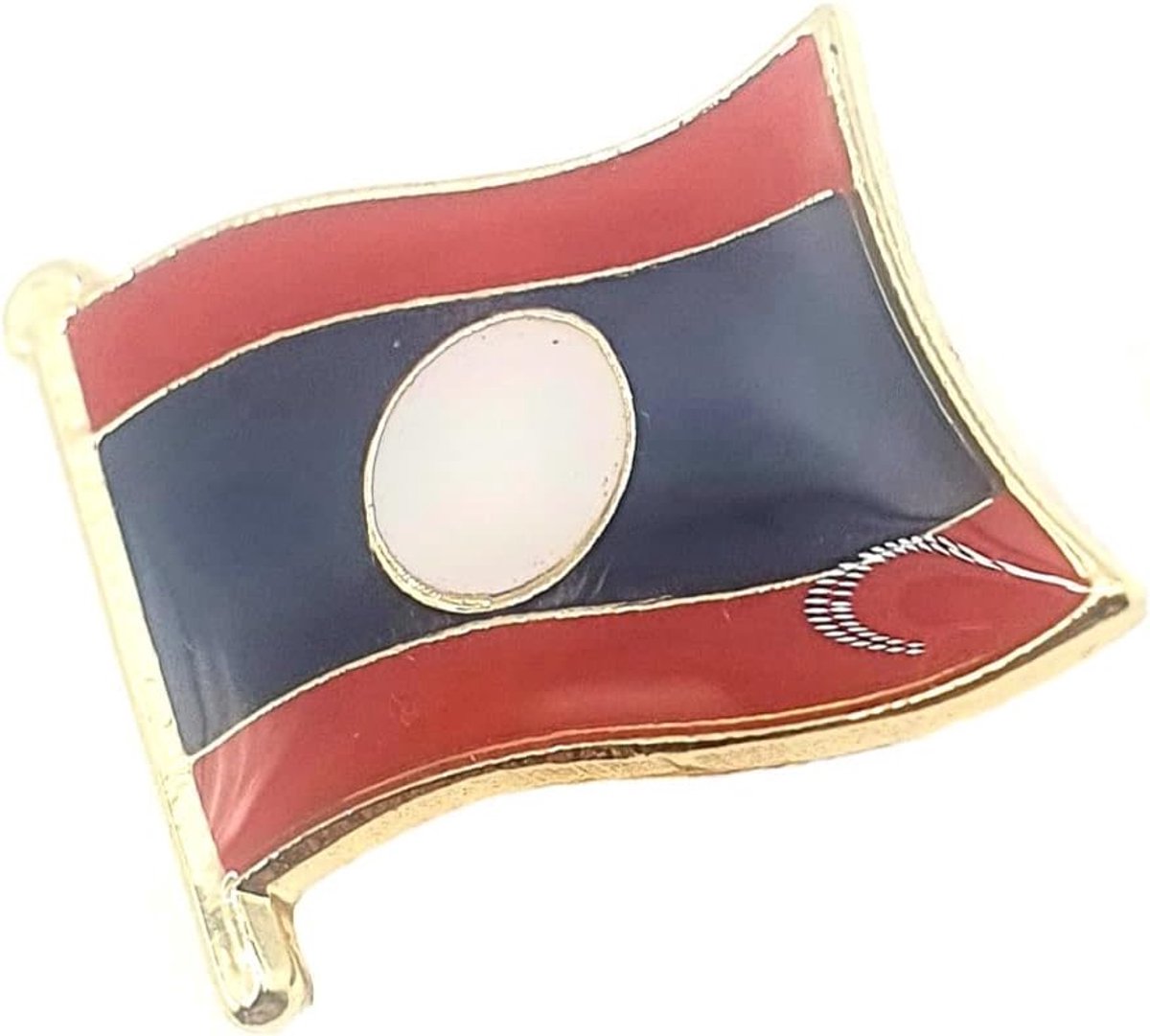 Landenvlag pin badge - Laos - metalen embleem - voor verzamelaars - ShopVlot