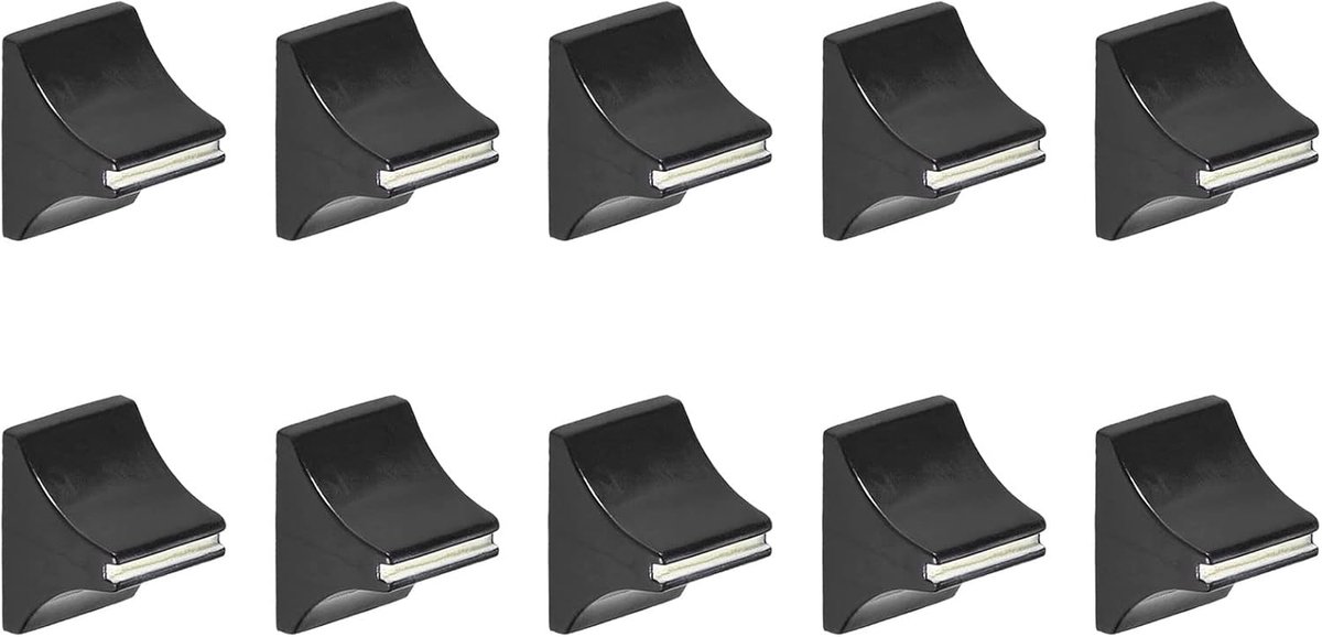 Mixer Fader Cap Straight Sliding, [voor 4mm Shaft Switch Cap] - Kunststof/Zwart/10 Stks