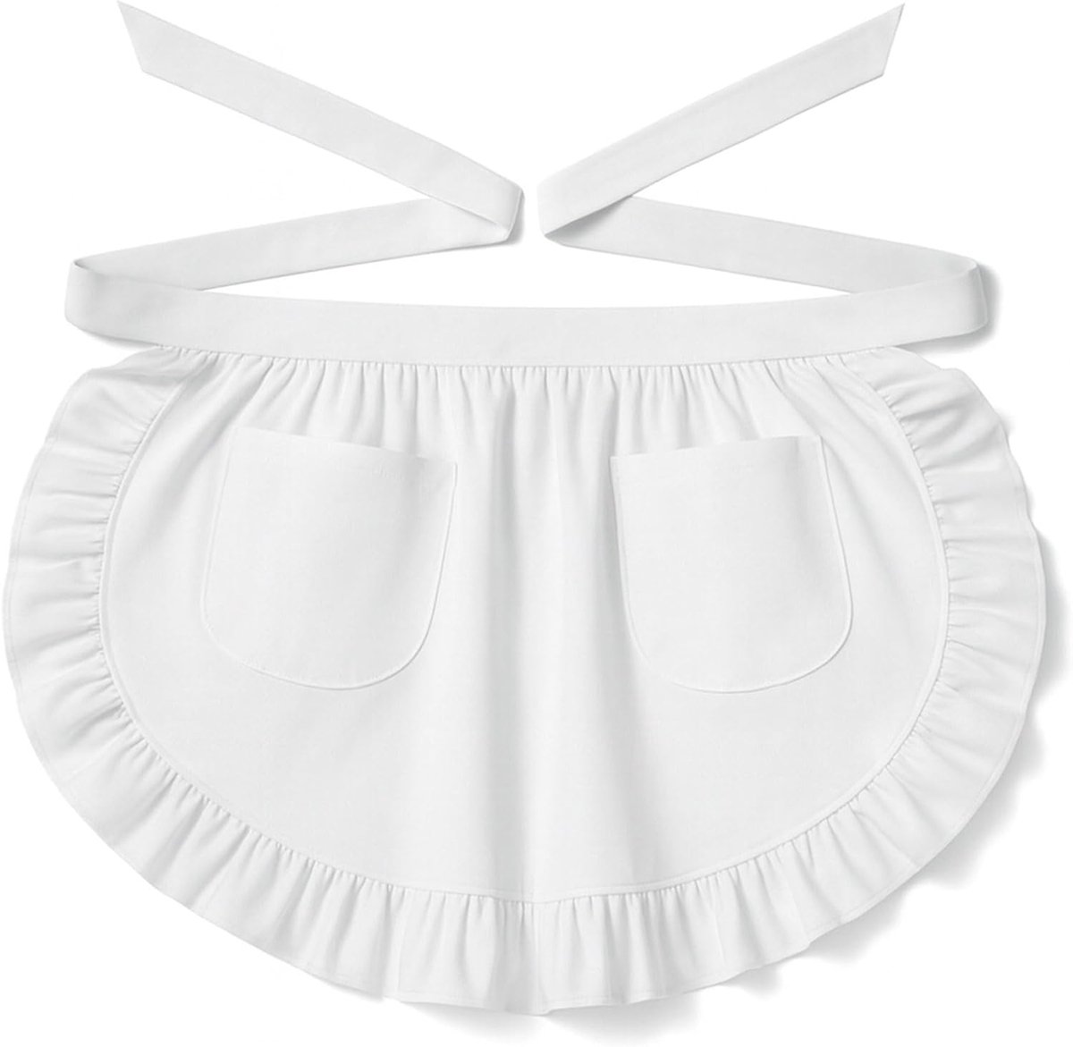 Schorten,Lage Taille Kanten Schort,Serveerster Schort voor Vrouwen voor Cafe, Restaurant, Keuken