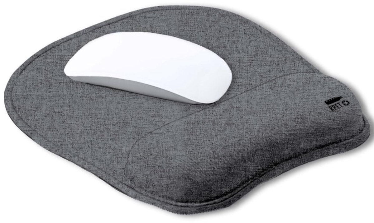 Muismat met gelkussen - RPET kunststof - ergonomisch ontwerp - ideaal voor thuis en op kantoor - SnelShoppen