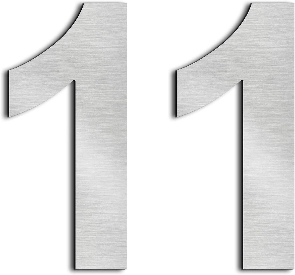 2 st 3 inch Brievenbus Nummers Huisnummer Deurnummer Roestvrij Staal Huisnummers Zelfklevend nummer Gemaakt van massief 304 Roestvrij Staal zilverachtig (3 in nummer 11)