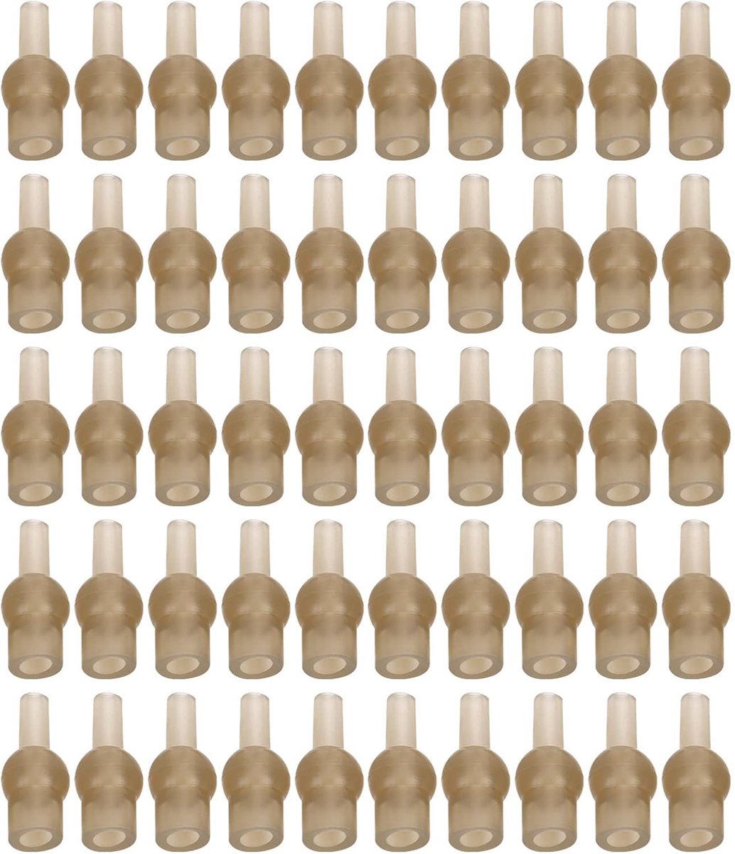 50 stuks rubberen viskralen, 17 mm rubberen kralen in de vorm van een tulp voor vislijnen die de knoop beshermen
