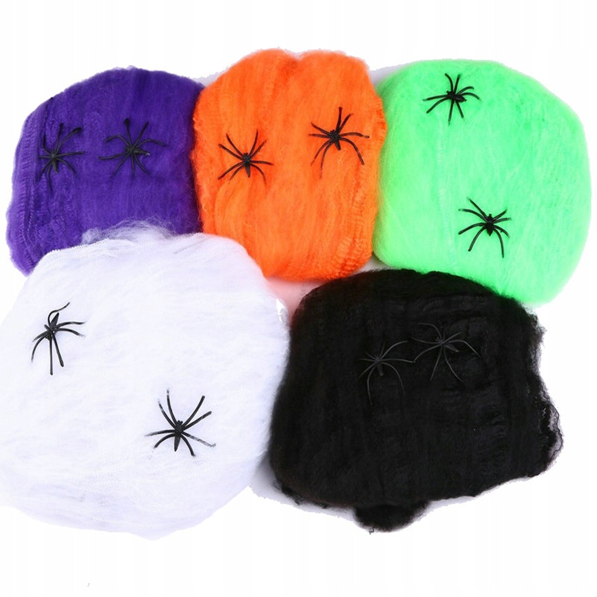 Halloween Nep Spinnenweb met 10 Spook Spinnen - XL 300g