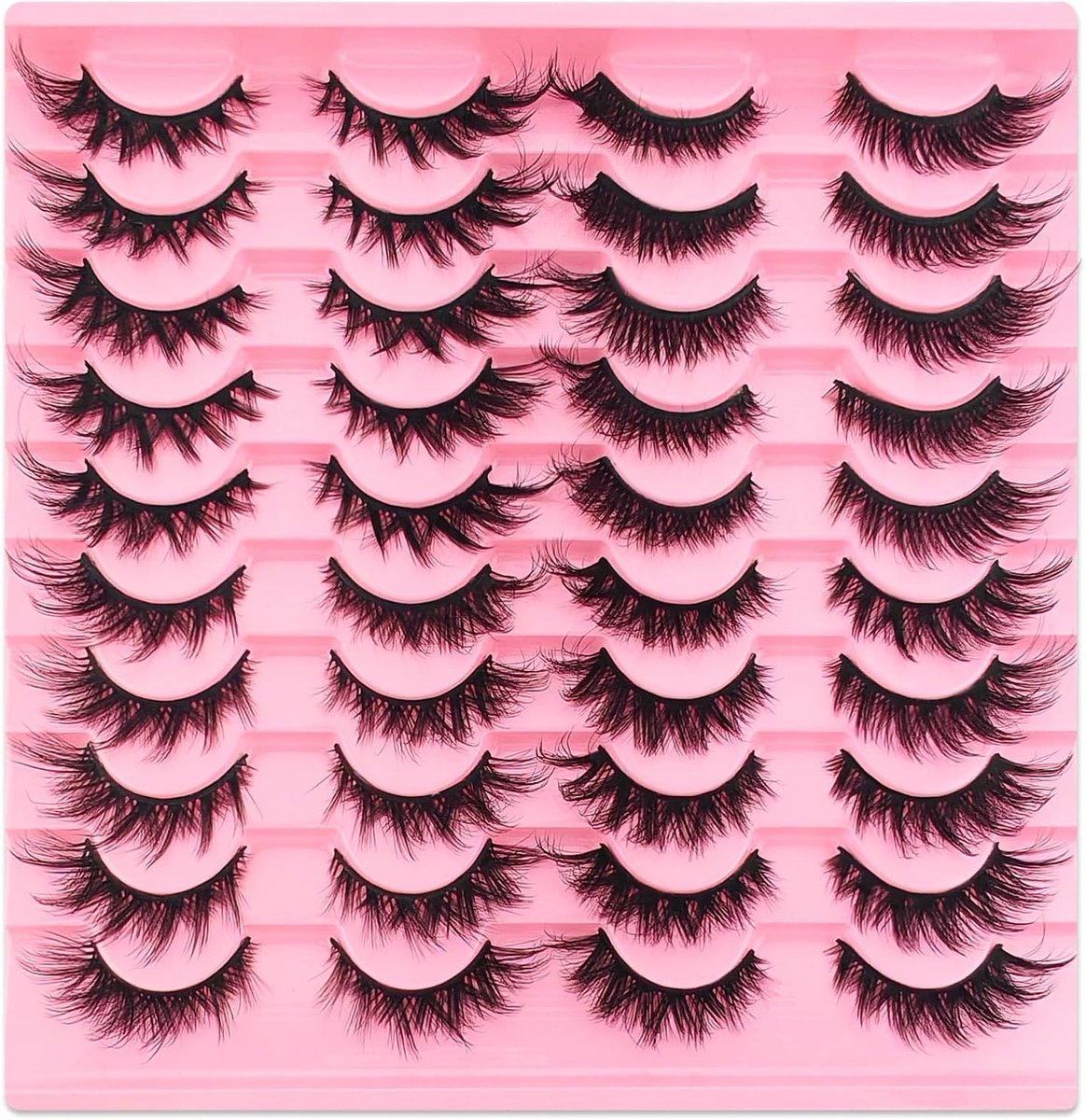 3D Wimpers 20 Pairs - Mix van 4 Stijlen - Natuurlijke Look - Fox Eyes Voor Een Aantrekkelijke Blik - ShopVlot