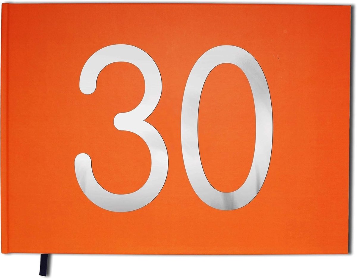 Gastenboek A4 - 30 jaar - matte omslag - 100 genummerde pagina's - premium kwaliteit - ShopVlot