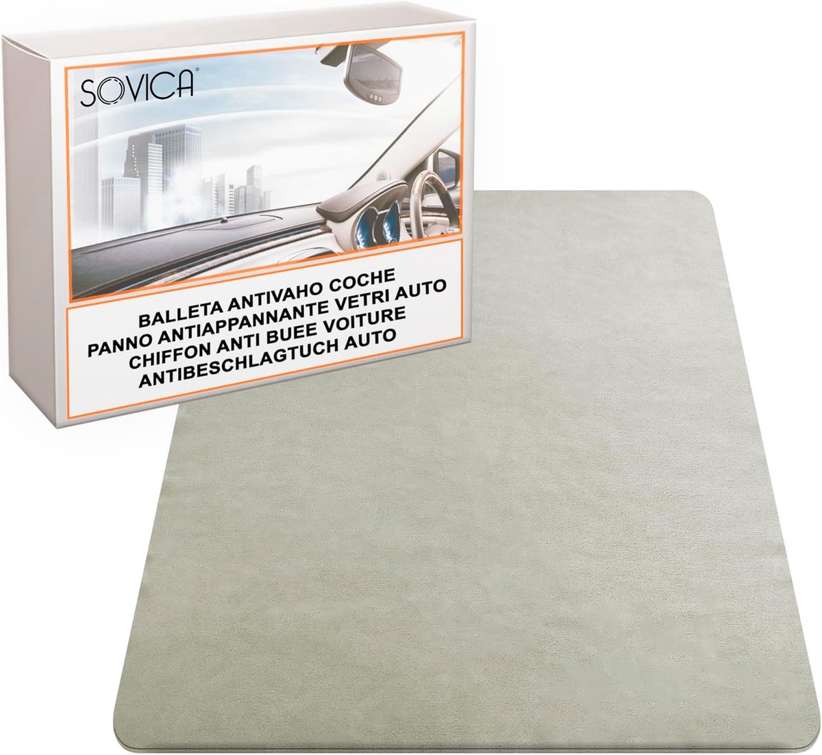 Anti-fog film voor auto - 30 x 30 cm - microfiber droogdoek - voorkomt beslaan van ruiten - ShopVlot
