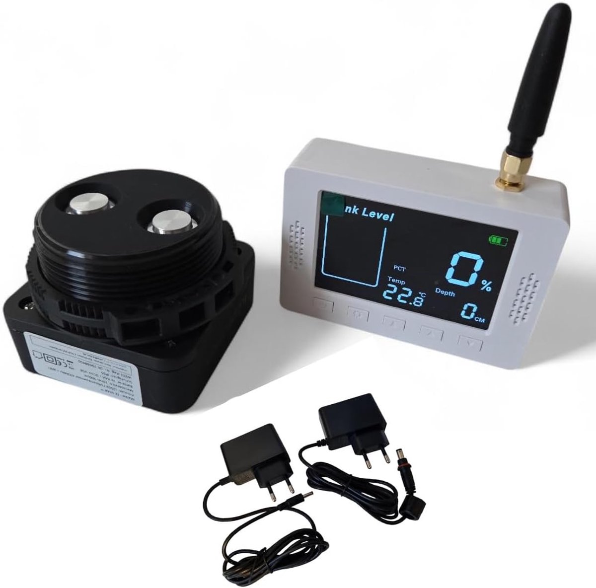 Digitale draadloze niveauregelaar - ultrasoon waterniveau sensor - 100 m bereik - voor verwarmings- en watertanks - ShopVlot