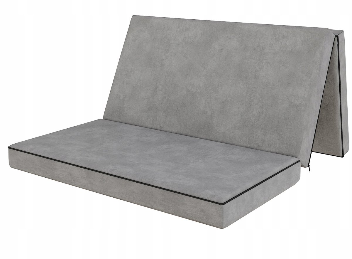 FDM CasO 120x200cm Opklappare Reis- en Gastenmatras 10cm Dik Grijs