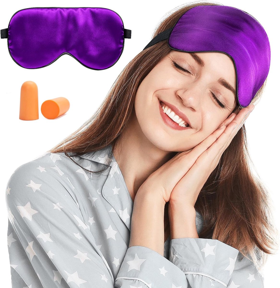 Slaapmasker - 100% premium zijde - verstelbare elastische band - ideaal voor thuis en onderweg - ShopVlot