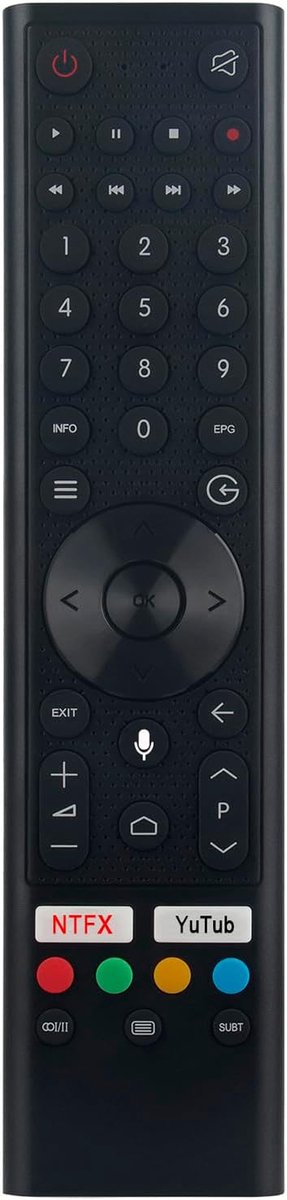 Stem afstandsbediening voor Qilive TV Q65UA221B Q65UA211B - Universeel - Intuïtieve bediening - Gemakkelijk in gebruik - ShopVlot