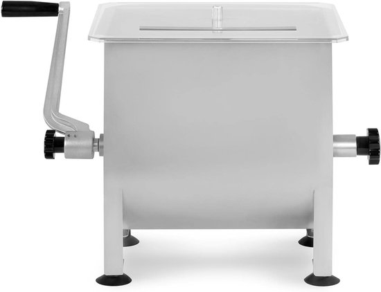 Vleesmixer - Keukenmixer - Mengen en marineren - Handmatige aandrijving - 16 Liter - Zilver — afbeelding 4