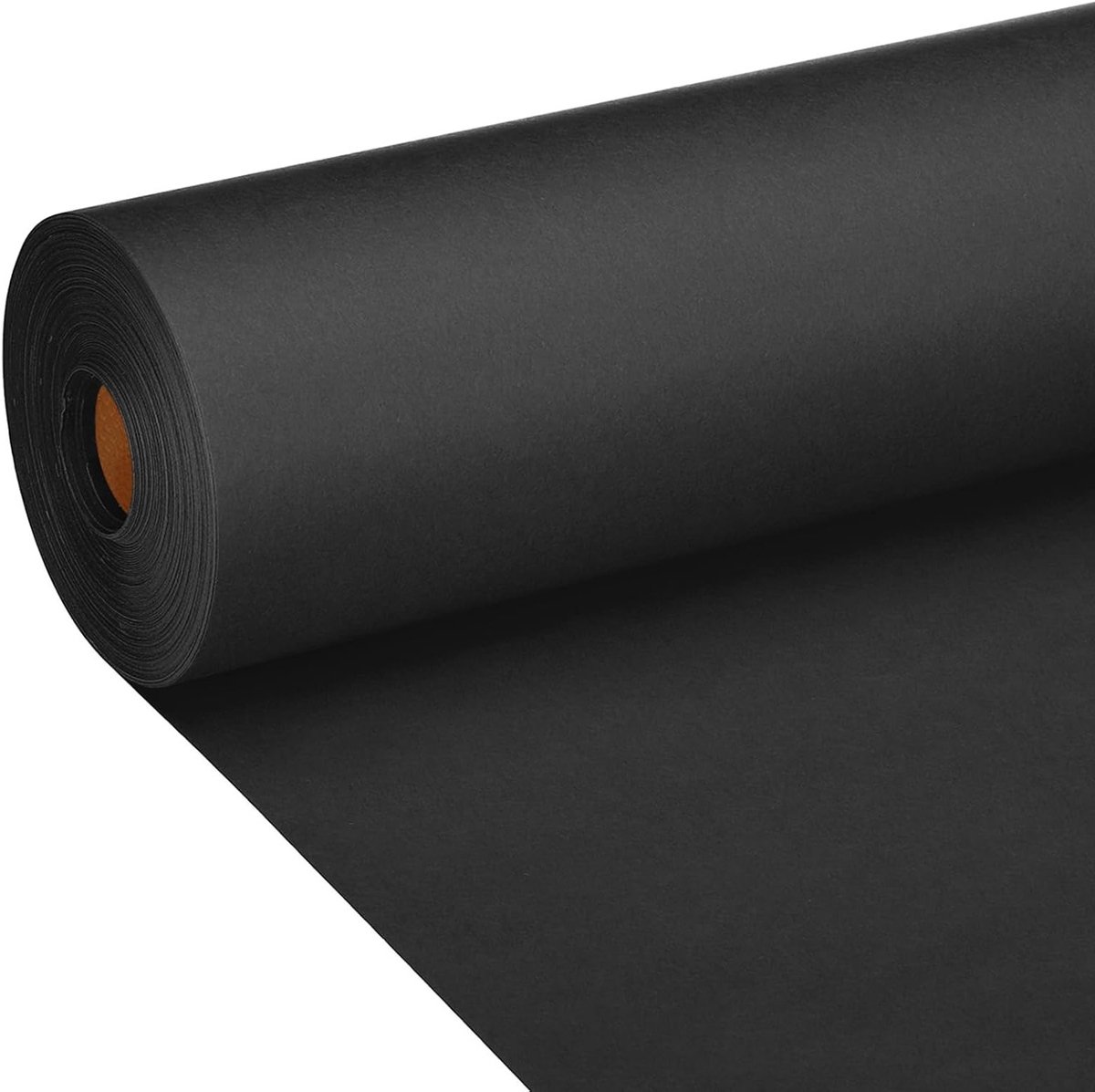 Inpakpapier Kraft, 35 x 2000 inch (160') 80 g/m² voor Geschenken, Posters en Creatieve Projecten, Zwart
