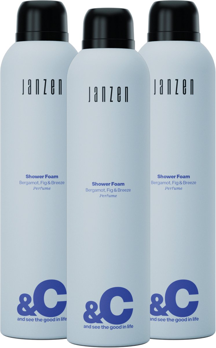 JANZEN Shower Foam &C Bergamot, Fig & Breeze 3-pack