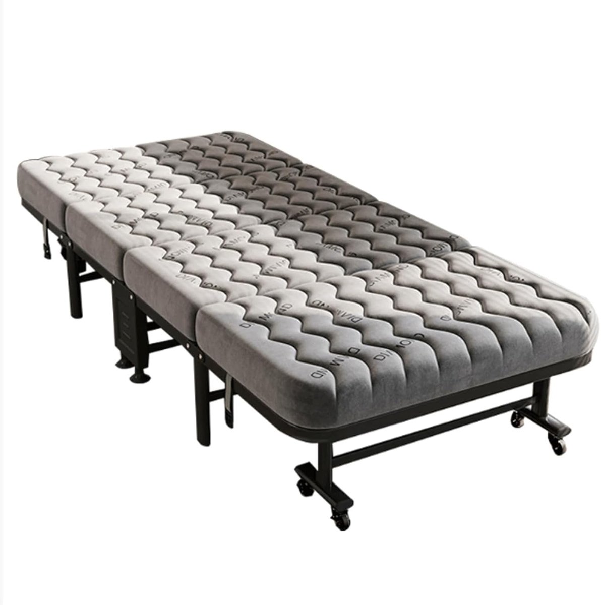Opvouwbaar Bed - Logeerbed Kampeerbed - Ruimte Besparen - Compact Opvouwbaar - 180x60cm - Grijs