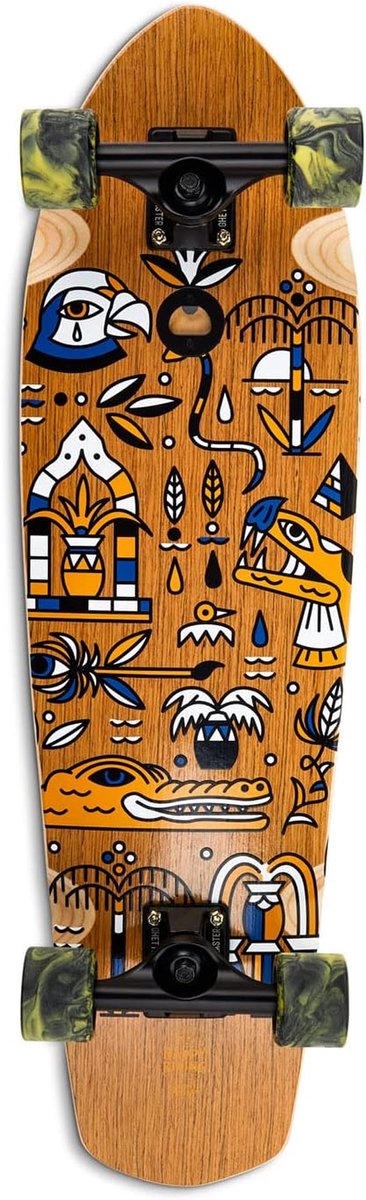 Cruiser Skateboard Stadsboard Stadstransport Teak Inzet 32 Inch Teak