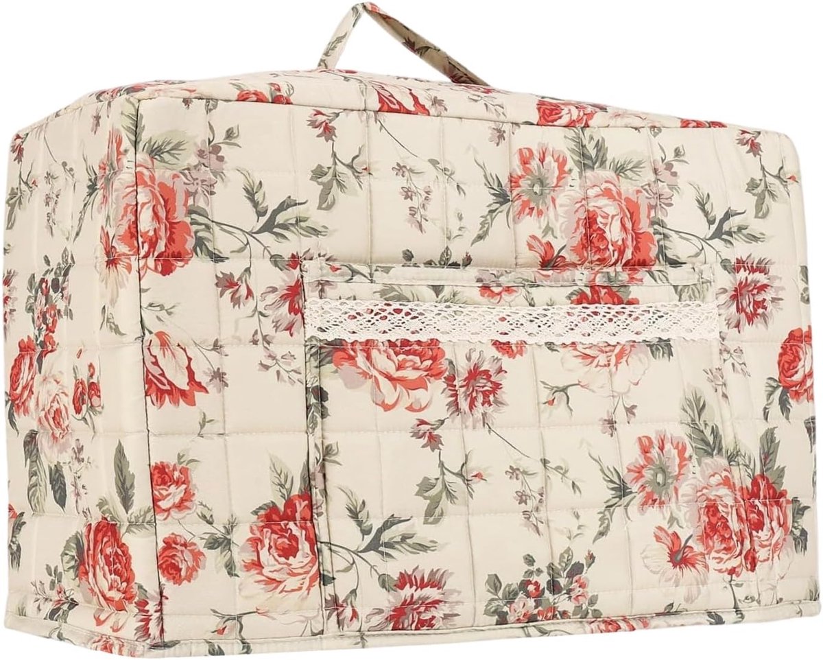 Naaimachinehoes - Beschermhoes - Stofvrij Houden - Bloemenprint - 43x35x6 cm - Meerkleurig