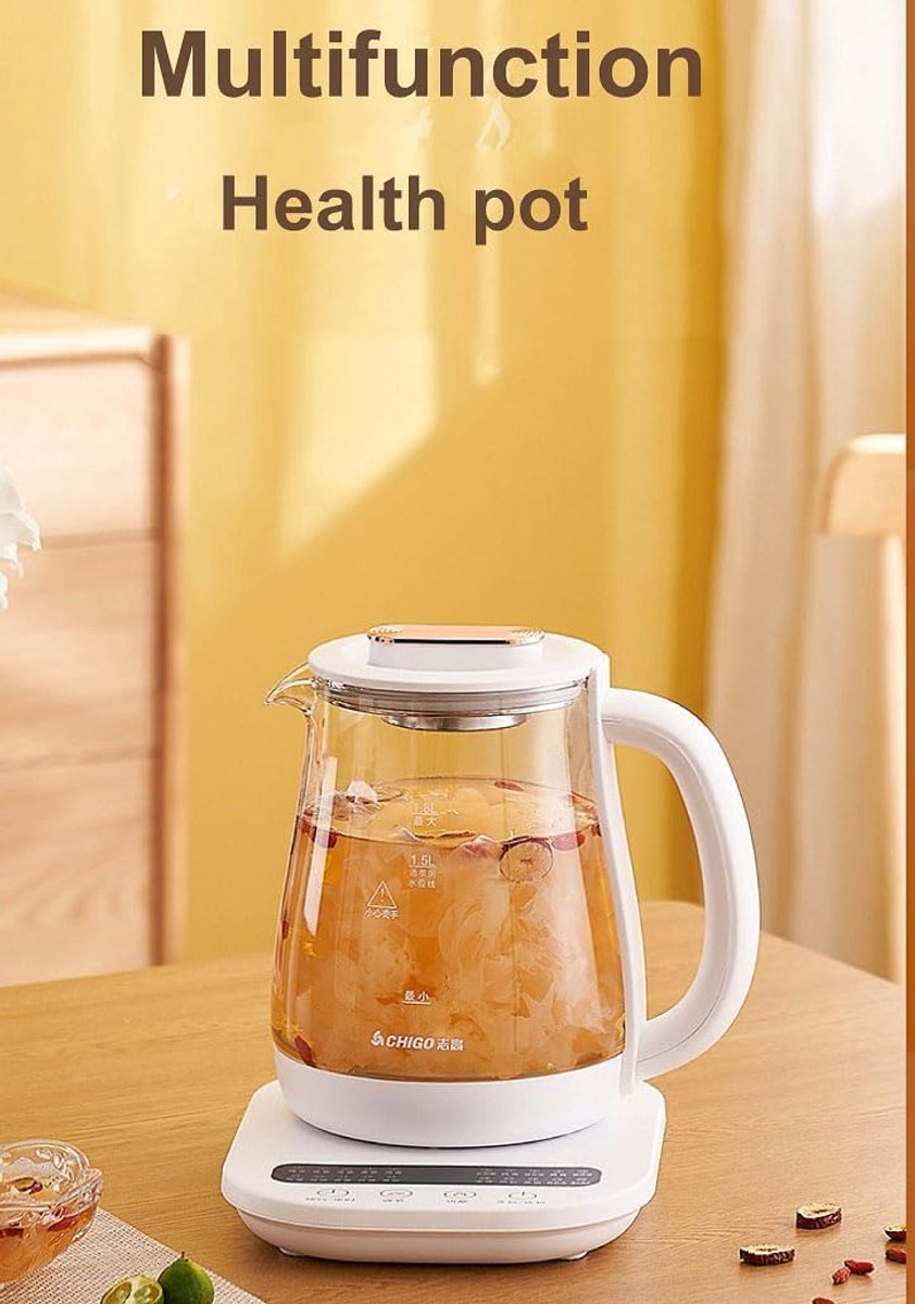 Gezondheidspot Theepot Waterkoker Thee Zetten Instelbare Temperatuur 1.8 Liter Roestvrij Staal