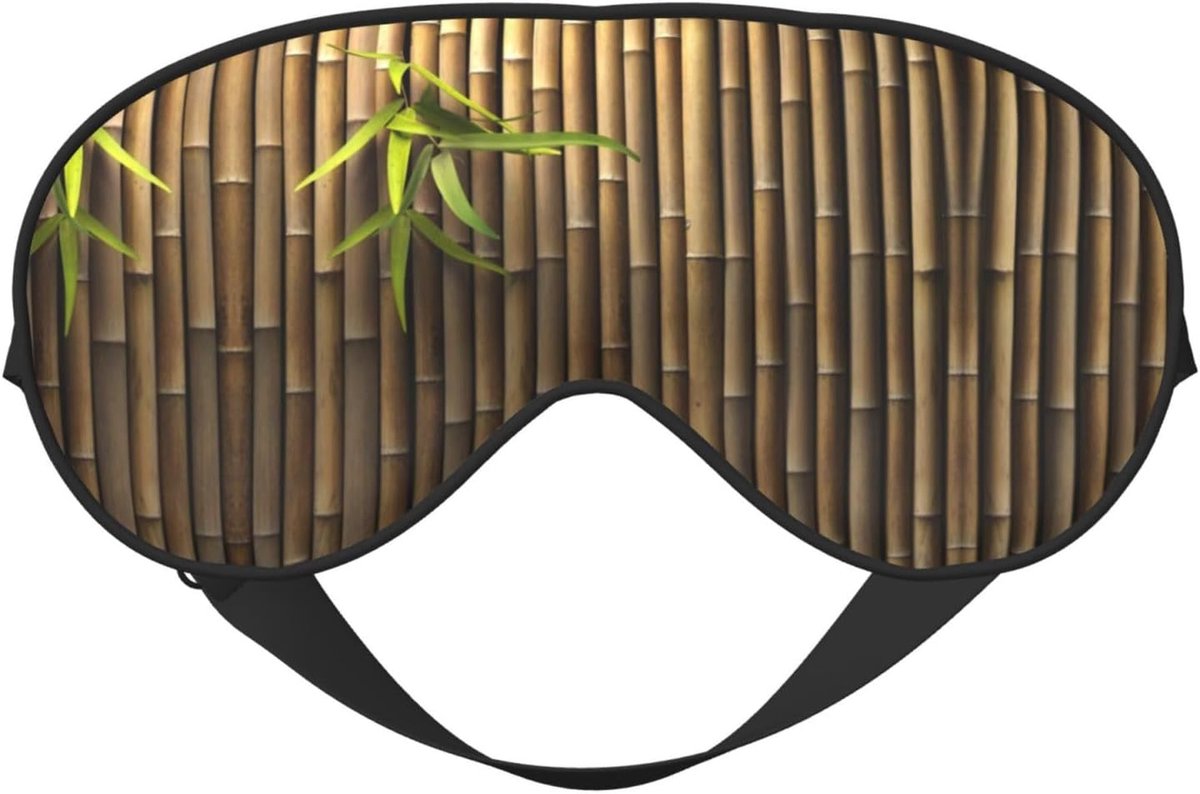 Bamboe Oogmasker - Zacht Slaapmasker - Ontspannen Slapen - Dubbelzijdig Ontwerp - Verstelbare Band - Zwart