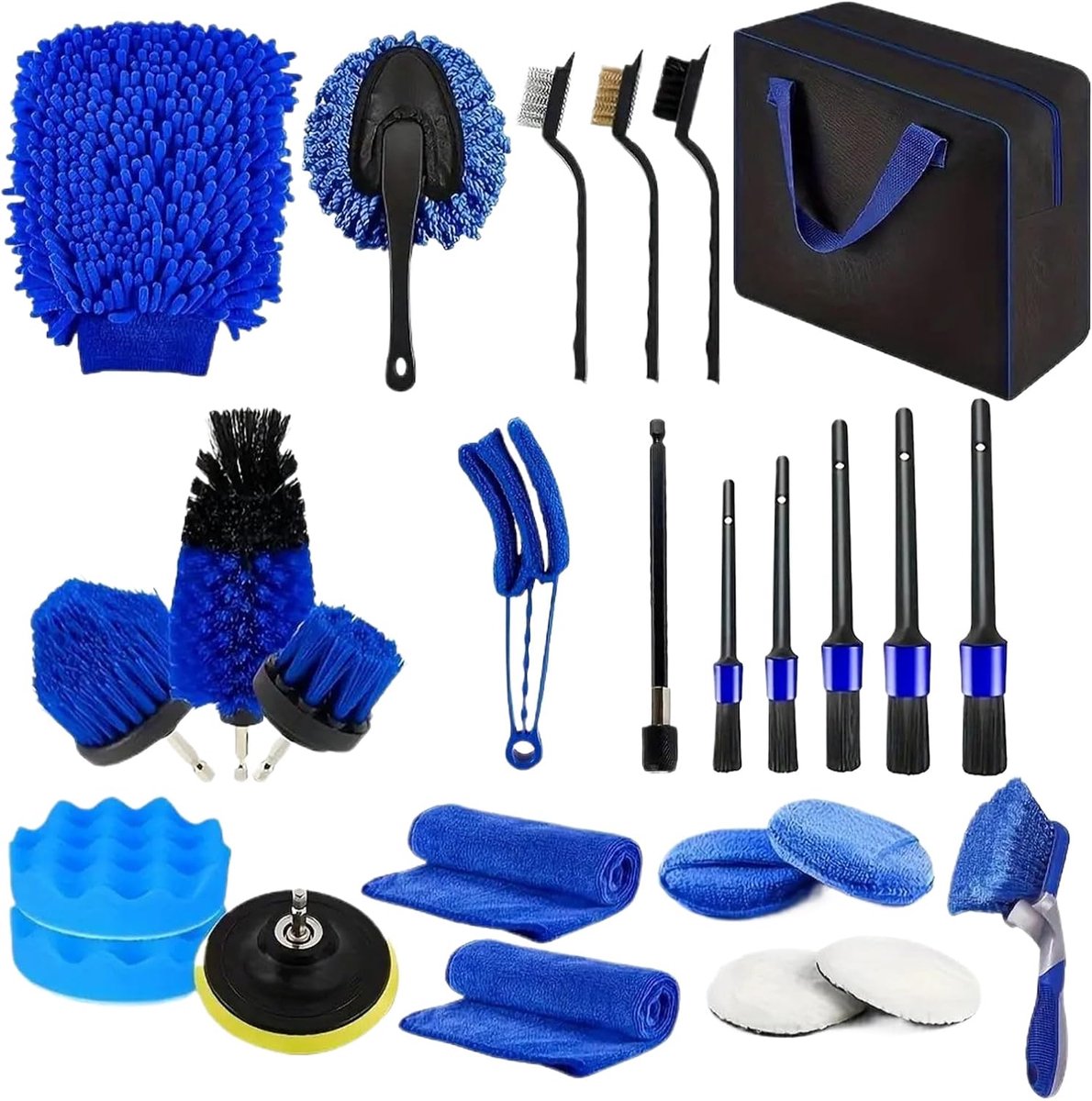 Auto Poets Set - Detailing Kit - Auto Onderhoud - Krasvrij Werken - 36.8 x 26.4 cm - Enkel