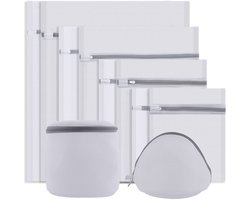 Dailygoods- Waszakken 10 Stuks - Grote/Middelgrote/Kleine/Mini Waszakken - BH-Waszakje - Cilinder - Bescherming Tegen Knopen/Scheuren - Wasnet