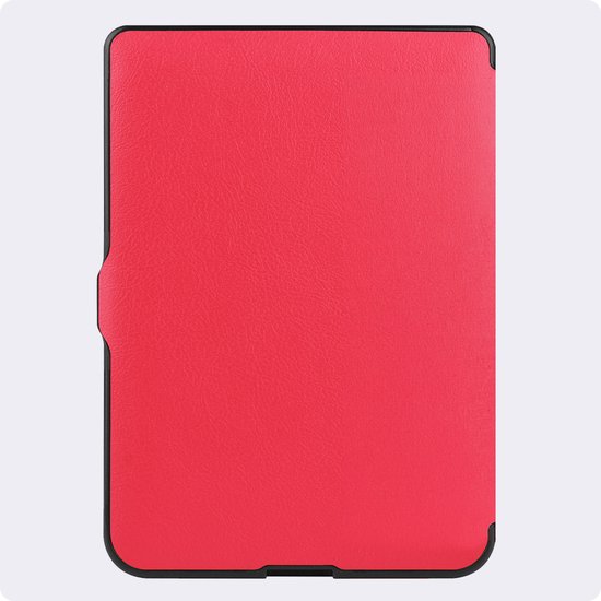 Hoes Geschikt voor Kobo Nia - Met Screenprotector - Luxe E-reader Trifold Case - Bescherm Hoesje Book Cover - Rood — afbeelding 5