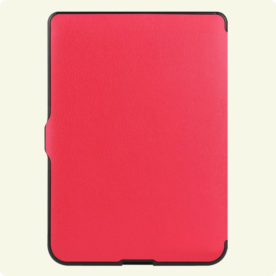 Hoes Geschikt voor Kobo Nia - E-reader Bescherm Hoesje Case Sleep Cover Trifold Met Screenprotector - Hoes Geschikt voor Kobo Nia Hoesje - Rood — afbeelding 5