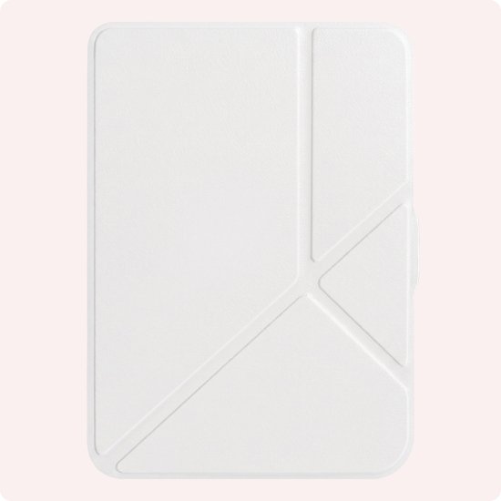 Hoes Geschikt voor Kobo Clara HD Hoesje Bookcase Cover Book Case Hoes Sleepcover Trifold - Wit — afbeelding 4