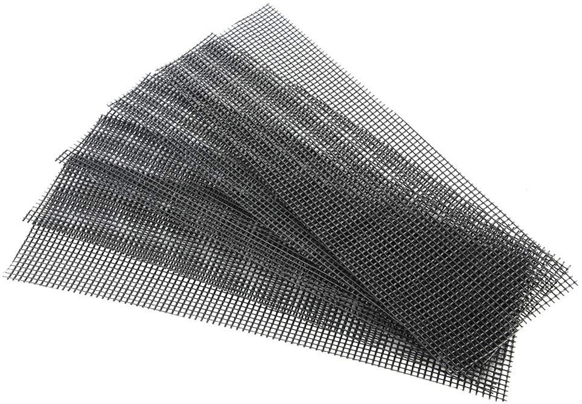 Dailygoods- Bloempotmat - 5 stuks - Kunststof - 30 x 10 cm - Drainage Gaas - Voorkomt Bodemverlies - Geschikt voor Bonsai - Potgrondmat