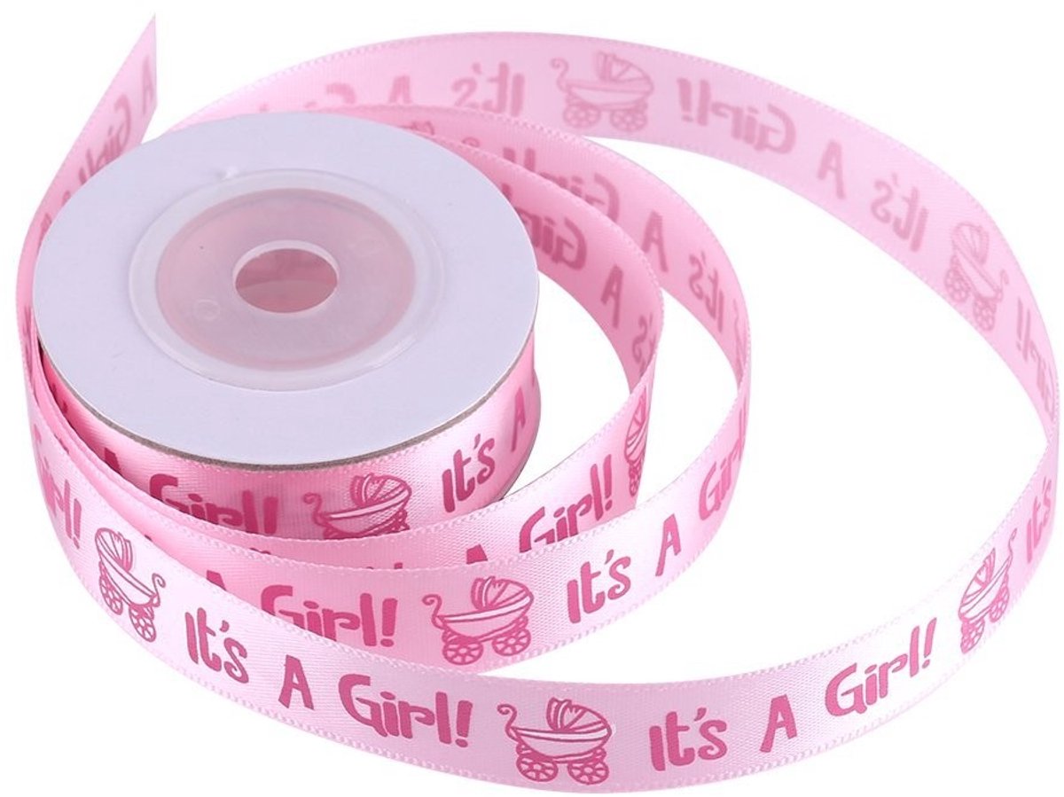 Dailygoods- Lint 10 Yards - Baby Shower Lint - Satijn/Organza - Geschenken Verpakking - Decoraties - Hoogwaardig Polyester - Cadeaulint