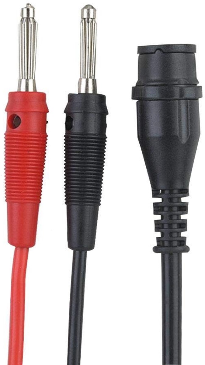 Dailygoods Plug naar Banana Plug - Coaxiale Kabel - 120 cm - Zwart - Oscilloscoop - Test Lead - Silicone Bescherming