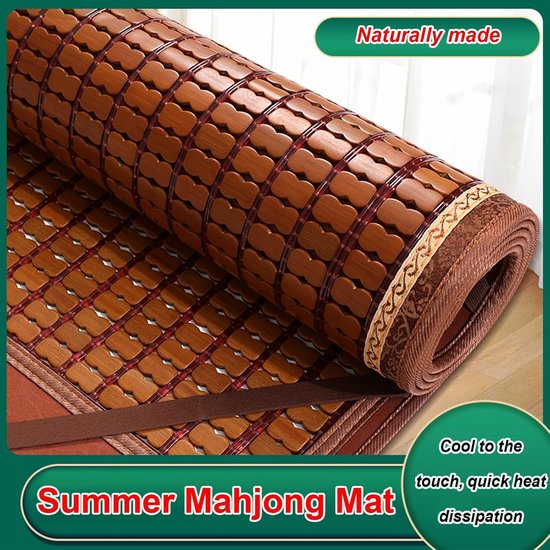 Bamboe Slaapmat - Verkoelende Mat - Warm Weer Comfort - Dubbelzijdig Ontwerp - 80x190cm - Natuurlijk — afbeelding 3