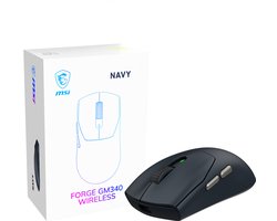 MSI FORGE GM340 WIRELESS NAVY – Gamingmuis – Draadloos RF - Bluetooth – Optisch – 12.000 DPI